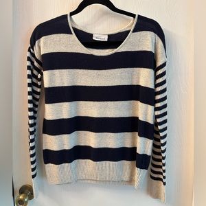 Navy striped sweater shirt